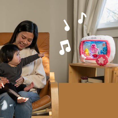 BABY EINSTEIN Θαλάσσια Όνειρα μουσικό κουτί με φώτα + τηλεχειριστήριο, 22 x 29 cm