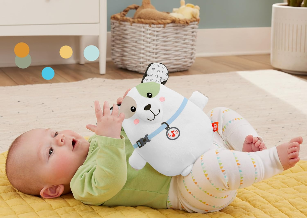 FISHER-PRICE Snuga Puppy λούτρινο κουκλάκι με μελωδίες και δονήσεις ΚΟΥΤΑΒΙ 18 cm