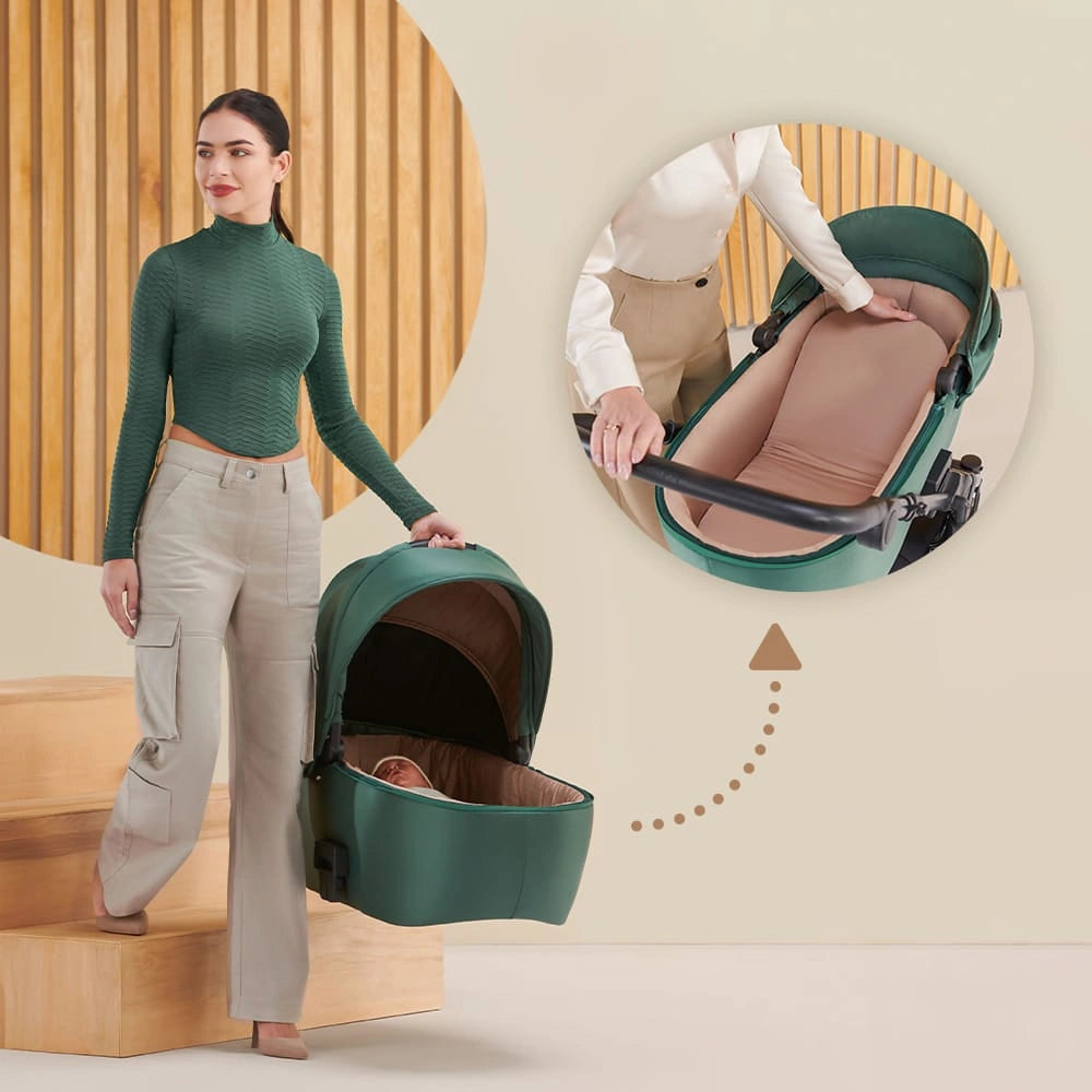 KINDERKRAFT PRIME2 PRO 3 σε 1 πολυλειτουργικό καρότσι έως 22kg + κάθισμα MINK PRO