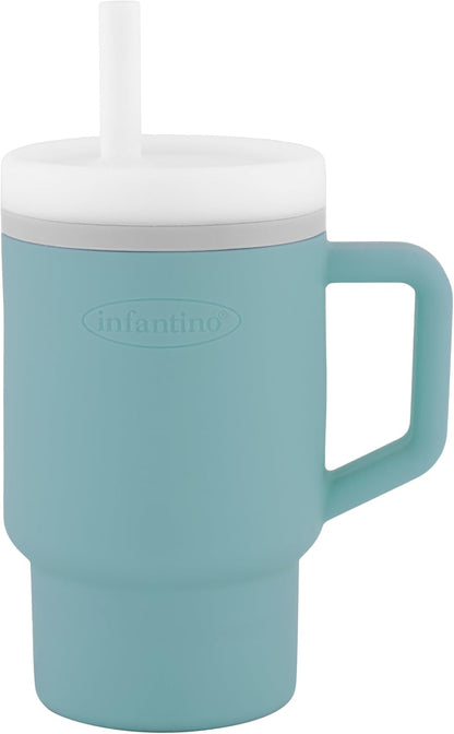 INFANTINO My 1st Tumbler σιλικόνιο εκπαιδευτικό ποτηράκι με στόμιο 266 ml 6+ μηνών