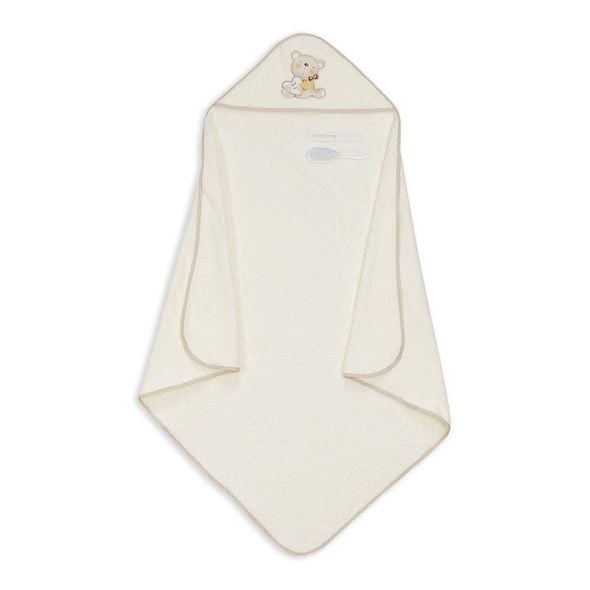 Interbaby Love You cream hooded towel 100x100 cm