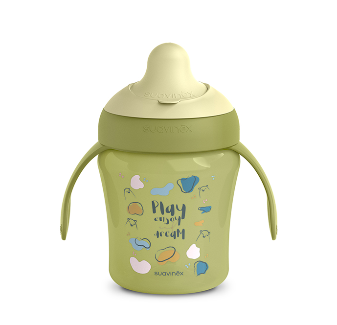 SUAVINEX Learning Cup kubek niekapek z twardym ustnikiem 200 ml 6 m+
