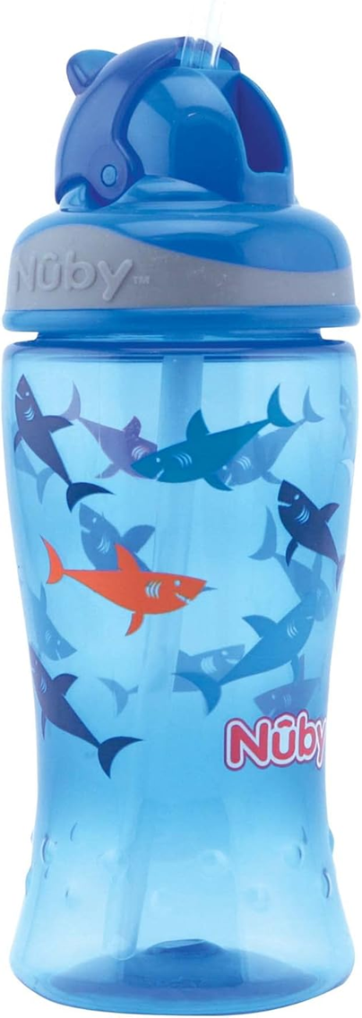 NUBY Flip-it Cup ποτηράκι με καλαμάκι 12 μηνών+ 360 ml ΚΑΡΧΑΡΙΕΣ