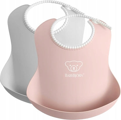 BABYBJORN σαλιάρα σιλικόνης με τσέπη x2