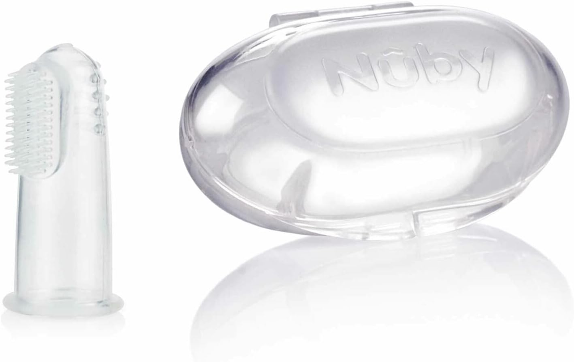 NUBY silikonowa szczoteczka do zębów na palec + etui