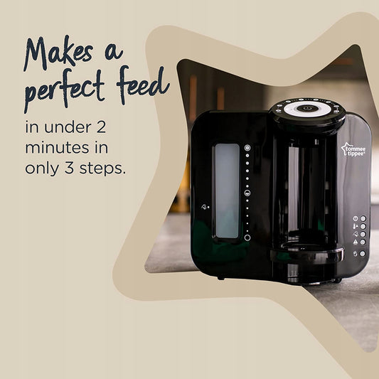 TOMMEE TIPPEE Perfect Prep EKSPRES DO MLEKA 2 min. czarny podgrzewacz do mleka, przygotowanie w 2 minuty