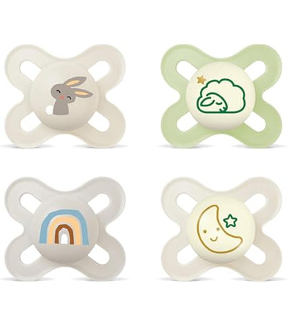 MAM Original Start smoczki uspokajające Day&Night 0-2m x4 ŚWIECĄCE