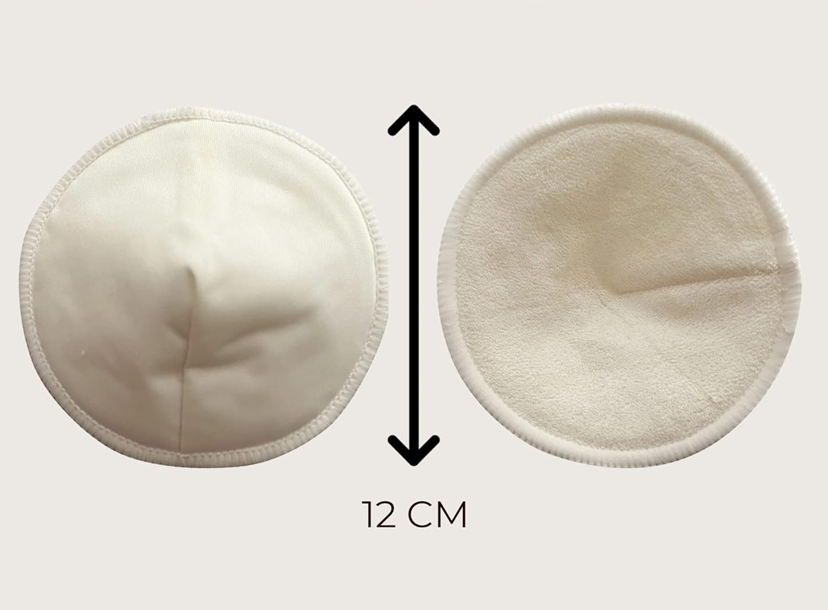 MOM'S PADS bambusowe wkładki laktacyjne x14 + worek do prania, kosmetyczka