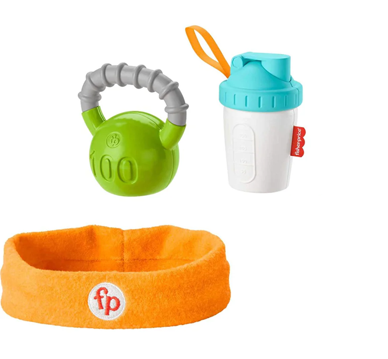 FISHER-PRICE Baby Biceps set de pesas, sonajero y banda