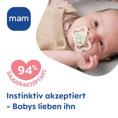MAM Supreme Night silicone pacifier 0-6m x2 GLOW-IN-THE-DARK