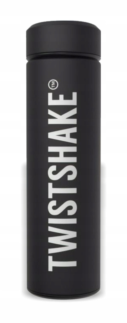 TWISTSHAKE HOT OR COLD termos ze stali nierdzewnej 420 ml, czarny termos izolowany