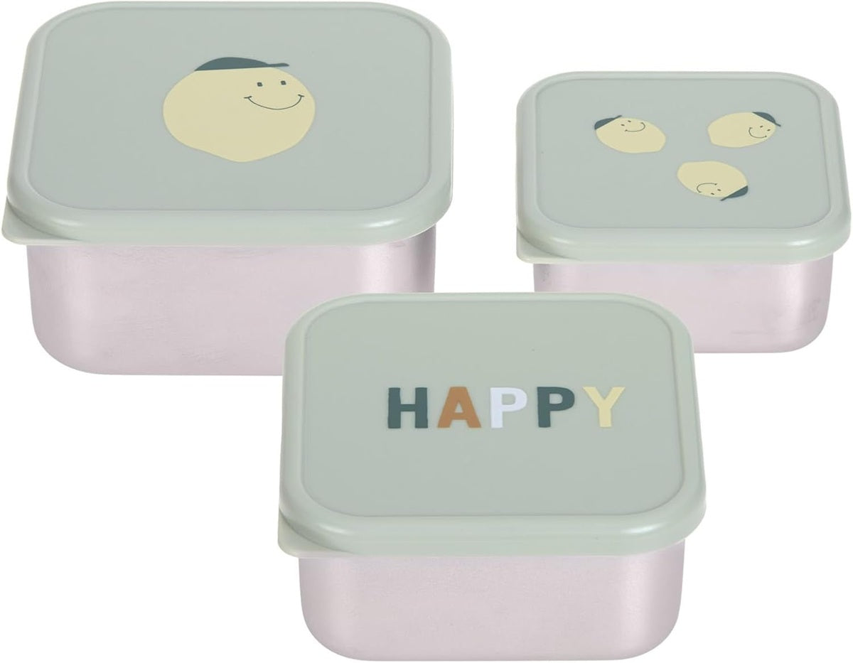 LASSIG Snackbox ατσάλινα κουτιά για σνακ x3