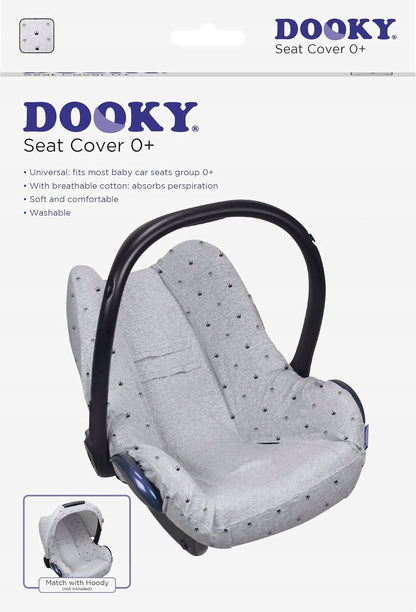 DOOKY SEAT COVER pokrowiec na fotelik gr0, szary uniwersalny pokrowiec na fotelik dziecięcy 0+