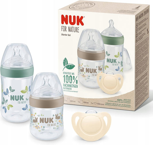 NUK for Nature sada 2 x láhev + dudlík kontrola teploty