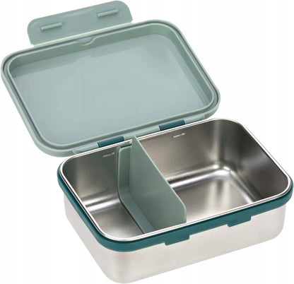 LASSIG Adventure PUDEŁKO ŚNIADANIOWE stal nierdzewna, zielony lunchbox z przegrodą