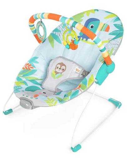 BRIGHT STARTS Rainforest vibrating and musical bouncer