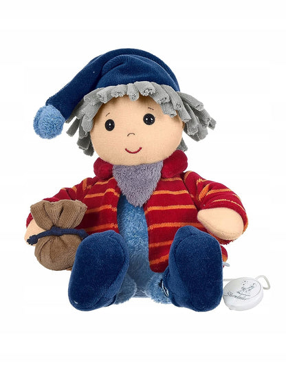 STERNTALER Sandmann przytulanka z pozytywką 23 cm "O, niebiesko-czerwony pluszak z melodią Brahmsa
