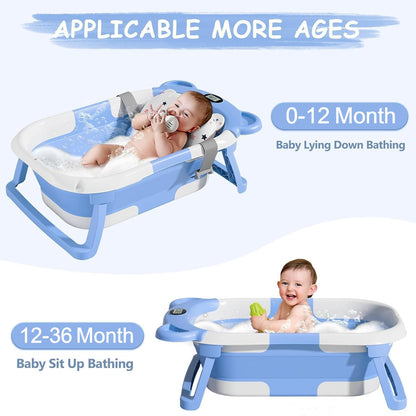 SUPERB compact baby bathtub with insert for newborns