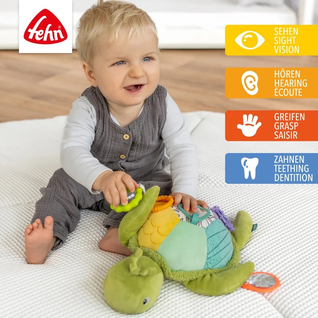 Fehn sea turtle XL sensory activity toy 3m+