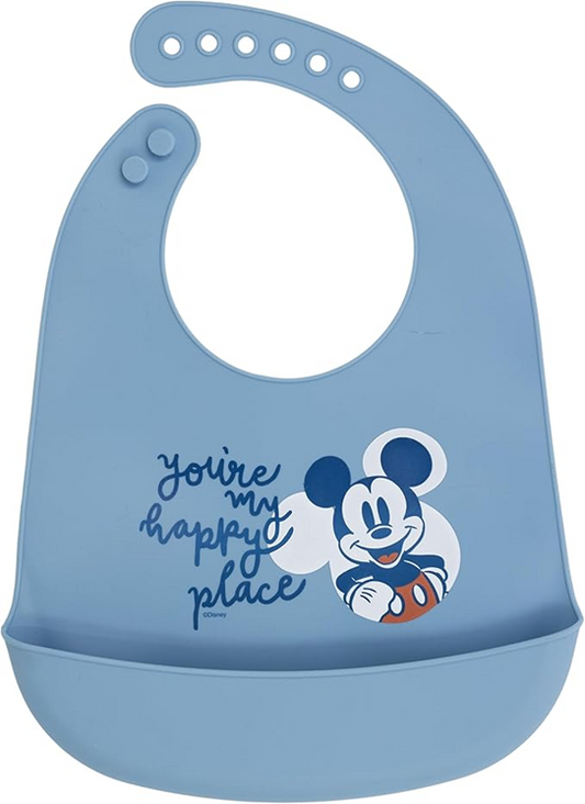 STOR Silikonlätzchen mit Tasche MICKEY MAUS