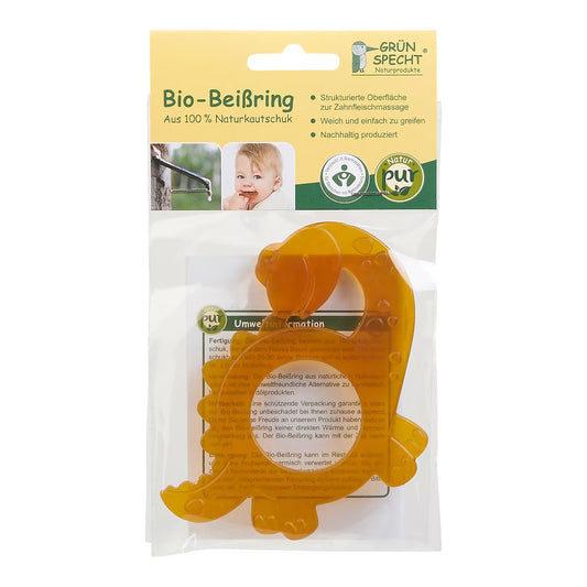 GRUNSPECHT natural rubber teether 9 x 11 cm DRAGON