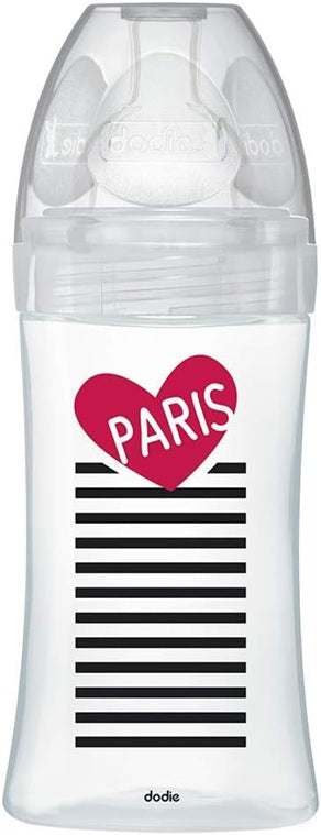 DODIE Sensation+ ΠΑΡΙΣΙ γυάλινο μπουκάλι 270 ml 0–6 μηνών θηλή 2 μεσαία ροή