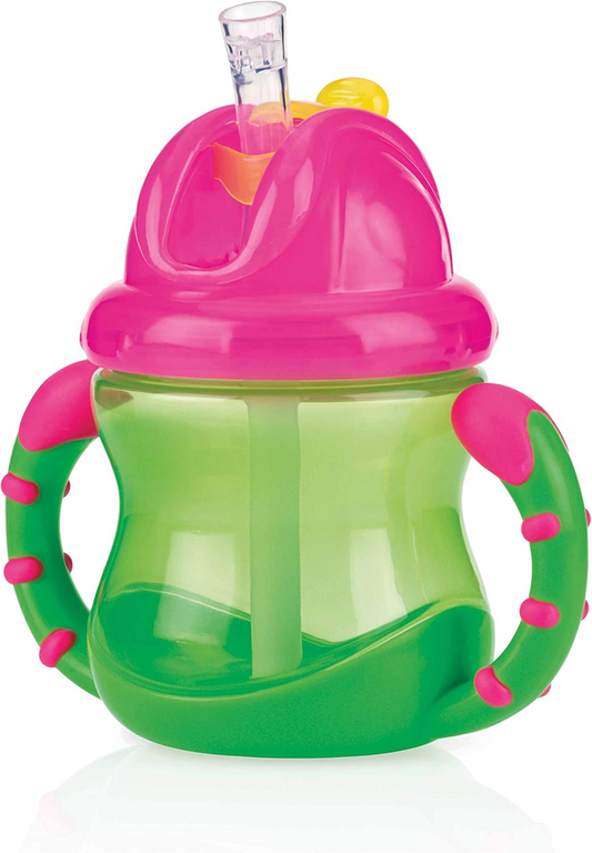 Κούπα NUBY Flip-it με καλαμάκι για εκμάθηση ποτού 12 μηνών+ 240 ml