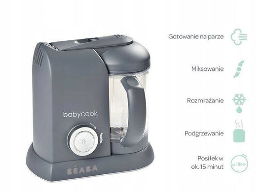 BEABA Babycook 4 az 1-ben babaétel készítő robot, pároló, mixer, melegítő, kiolvasztó