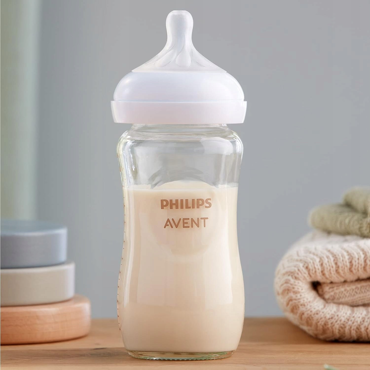 PHILIPS AVENT Natural Response zestaw 3 butelki SZKLANE + smoczek