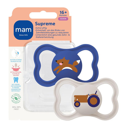 MAM Supreme suzetă de calmare din silicon x2 16m+