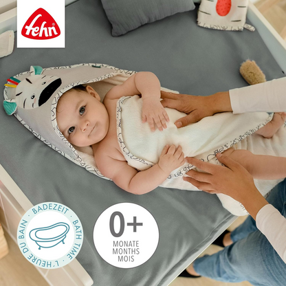 FEHN Πετσέτα Μπάνιου με Κουκούλα Ζέβρα 80 x 80 εκ