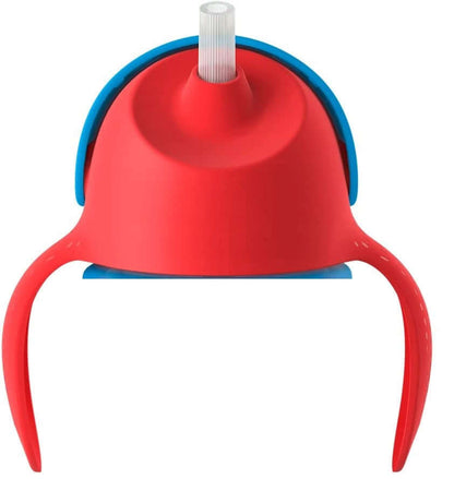 PHILIPS AVENT SCF/01 pokrywka do kubka 9 m + czerwono-niebieska ze słomką, BPA free
