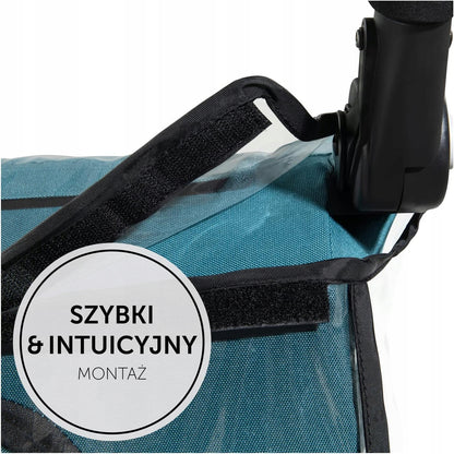 HAUCK DRYK DUO folia przeciwdeszczowa do przyczepki, szybki i intuicyjny montaż, ochrona przed deszczem i wiatrem