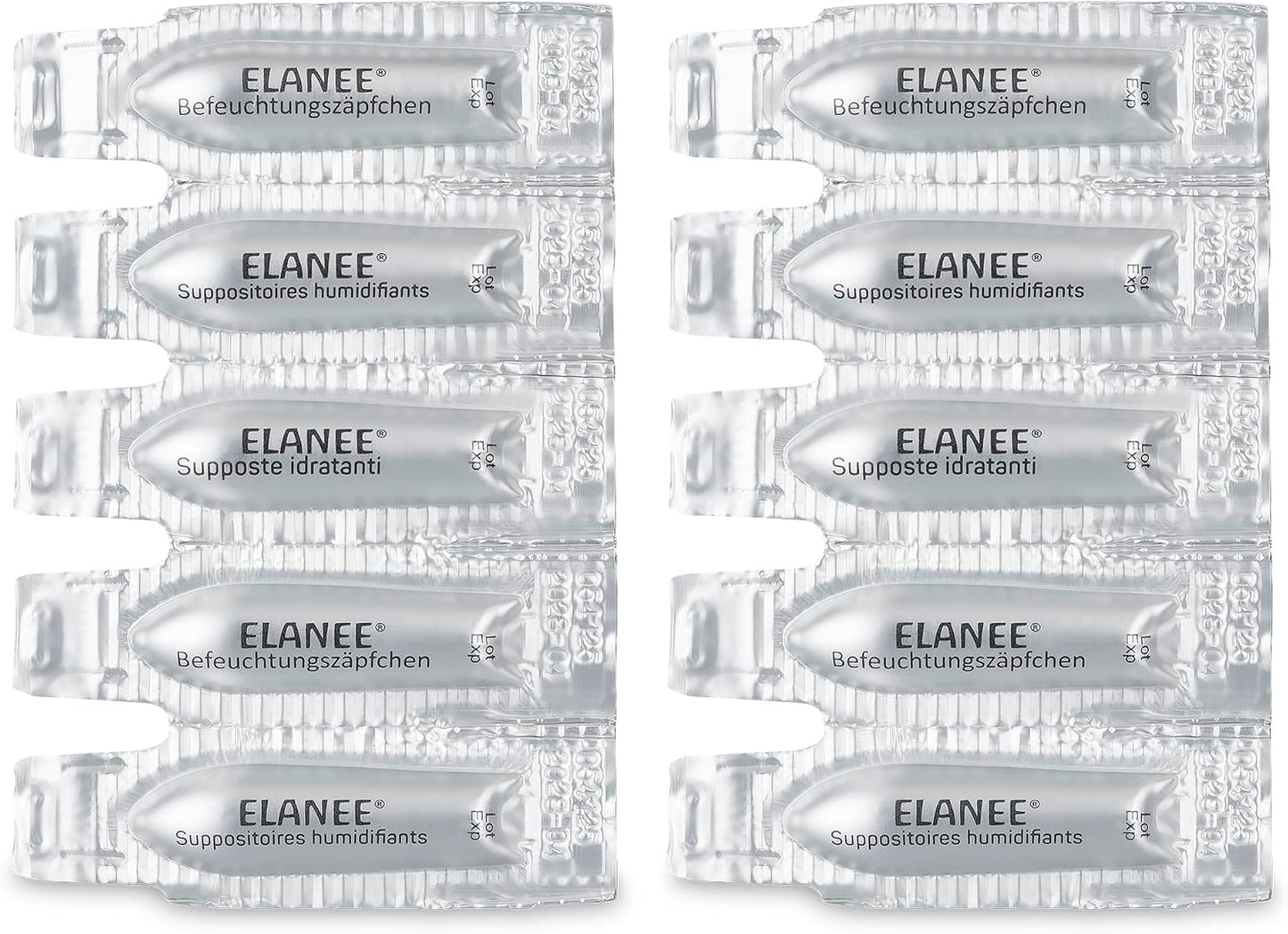 ELANEE feuchtigkeitsspendende Vaginalzäpfchen ohne Hormone x10