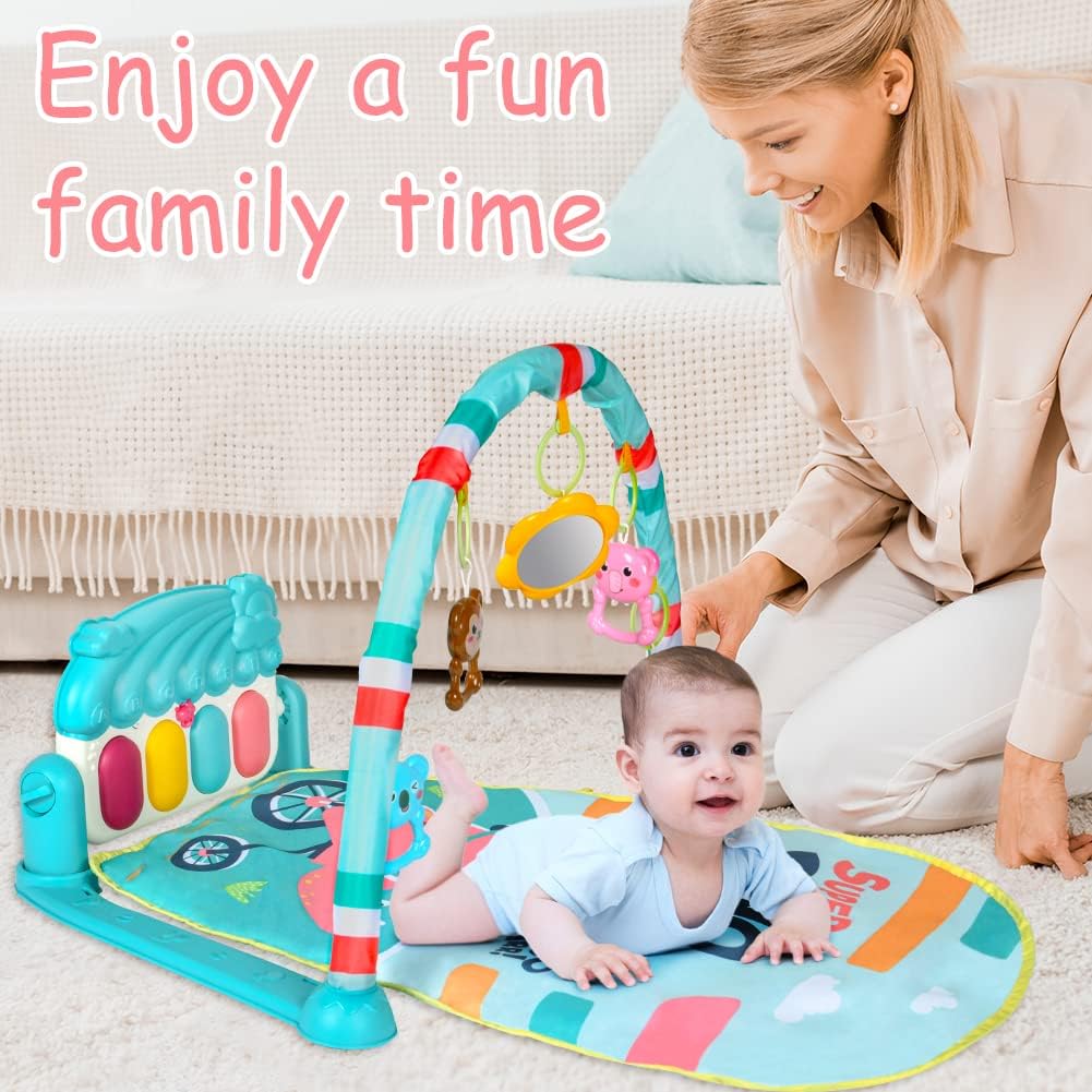 Educational play mat with piano, 0–36 months