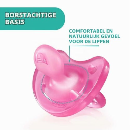 Chicco Physioforma Soft ροζ πιπίλα σιλικόνης 0-6m