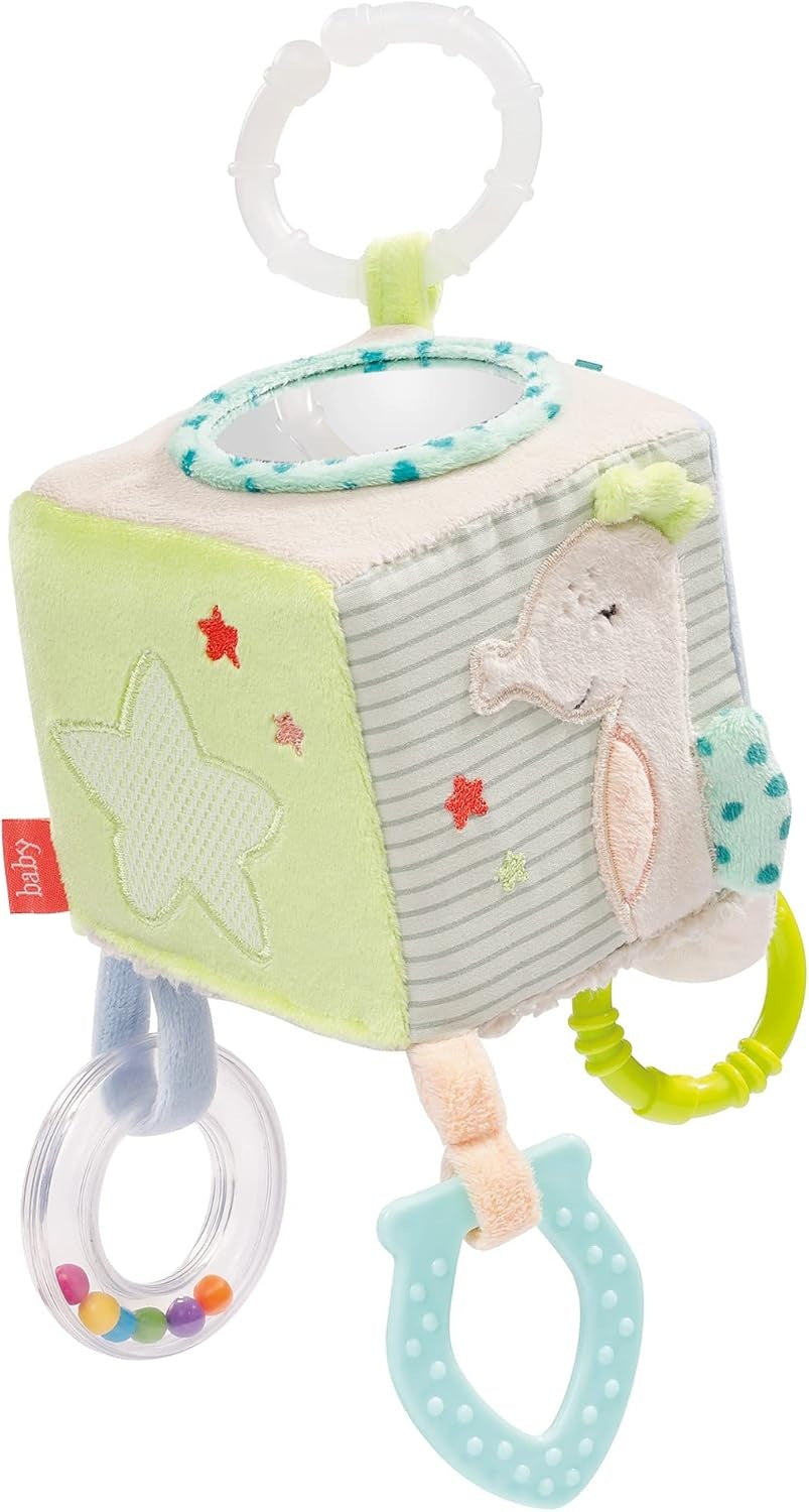 FEHN Plüschanhänger für Kinderwagen, Kinderbett und Babyschale, 10x10 cm, MEERESMÄRCHEN