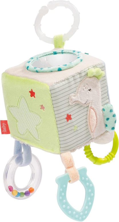 FEHN Plüschanhänger für Kinderwagen, Kinderbett und Babyschale, 10x10 cm, MEERESMÄRCHEN