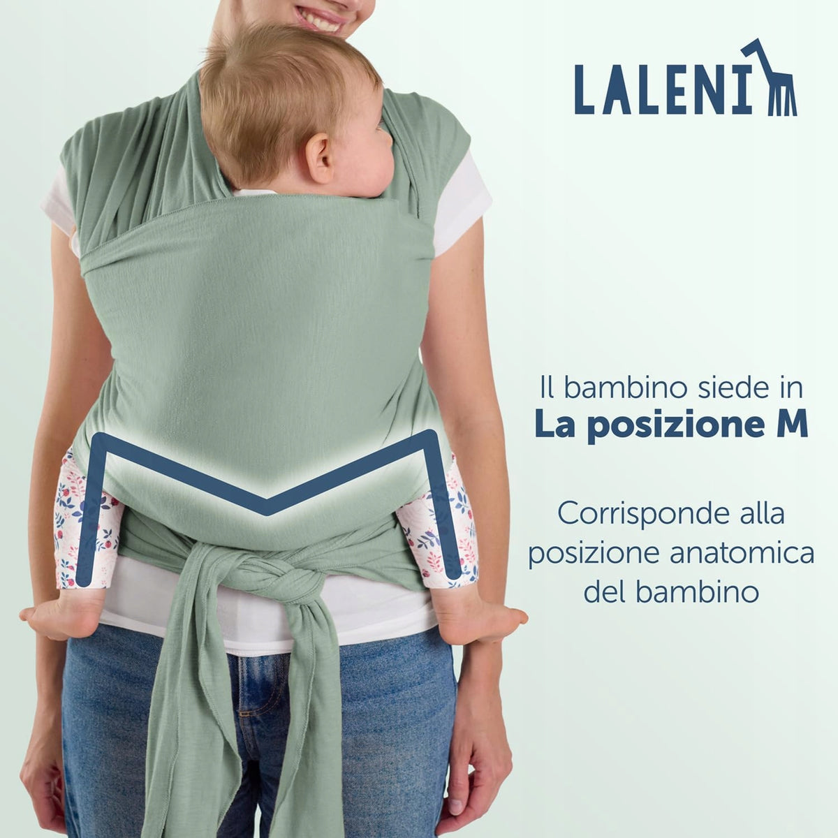 LALENI ελαστική μάρσιπος για βρέφη έως 15 κιλά