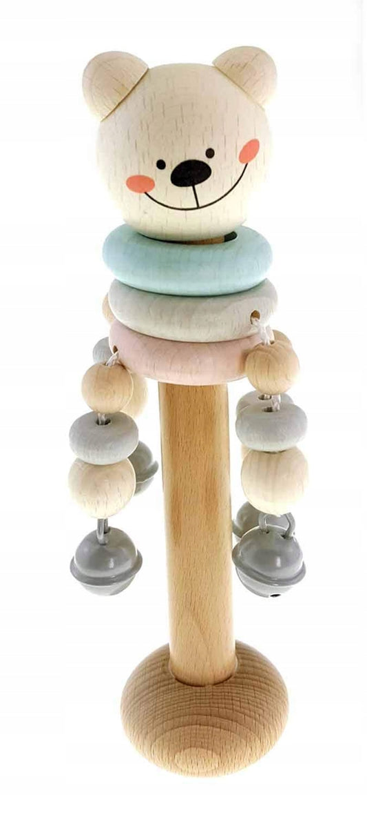 HESS fa csörgő csengőkkel 18 cm Bruno maci