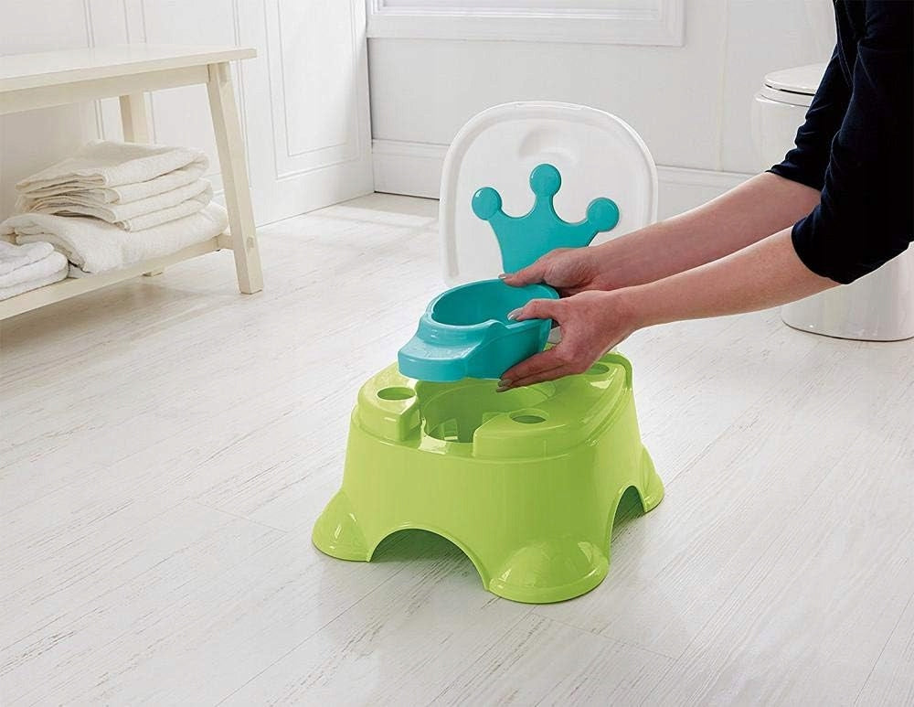 FISHER-PRICE Królewski Nocnik podest nakładka 3w1 z wyjmowaną wkładką i funkcją podestu, zielono-turkusowy