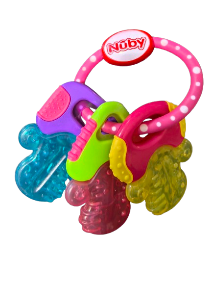 NUBY IcyBite σιλικονούχο δαχτυλίδι οδοντοφυΐας ψύξης 9 x 14 cm ΚΛΕΙΔΙΑ
