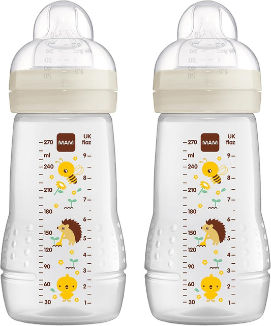 MAM Easy Active σετ μπιμπερό 2x 270 ml, ηλικία 0+, θηλή 1, ΛΙΒΑΔΙ