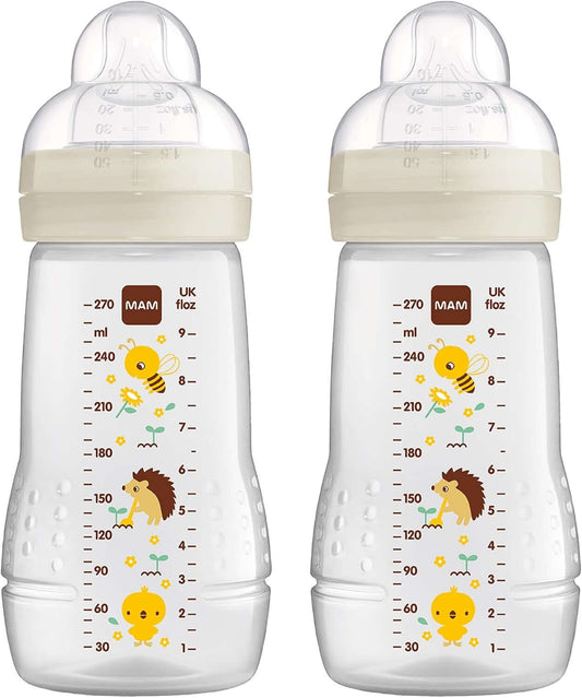 MAM Easy Active σετ μπιμπερό 2x 270 ml, ηλικία 0+, θηλή 1, ΛΙΒΑΔΙ