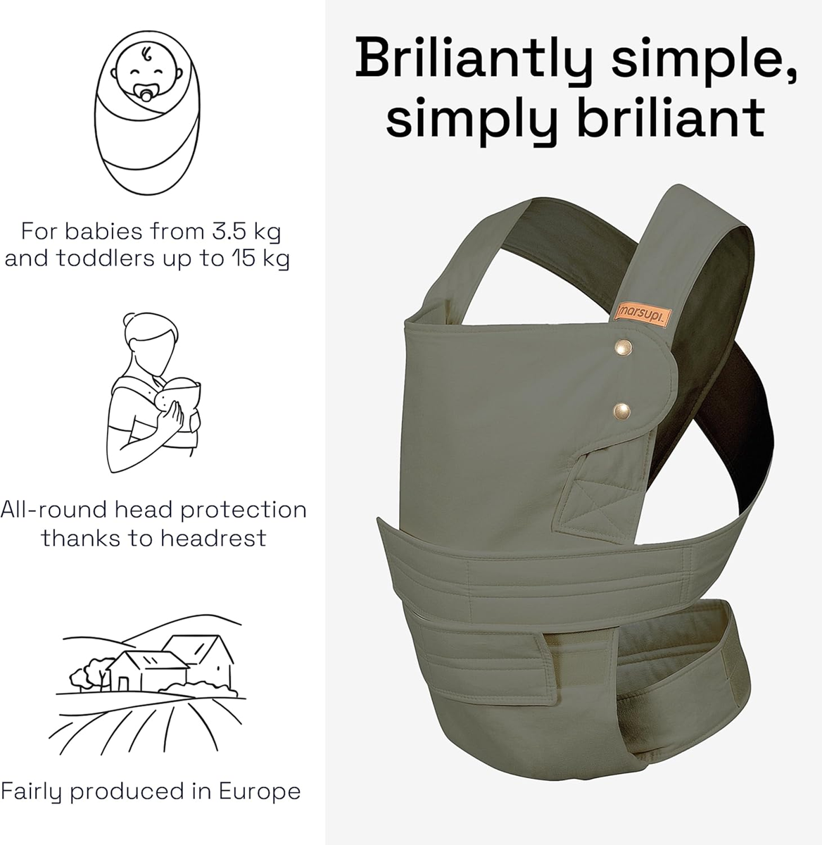 Μάρσιπος εργονομικός MARSUPI 2.0 S/M 3,5 - 15 kg