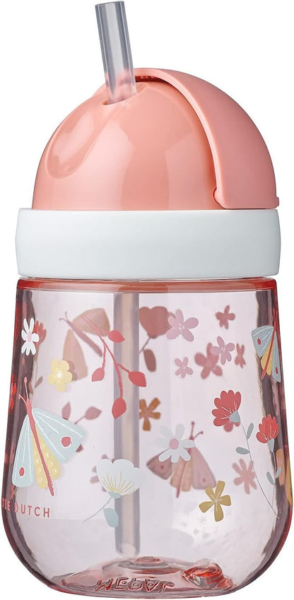 MEPAL Strohhalmbecher, tropffrei mit Strohhalm, 9 Monate+, 300 ml, WIESE