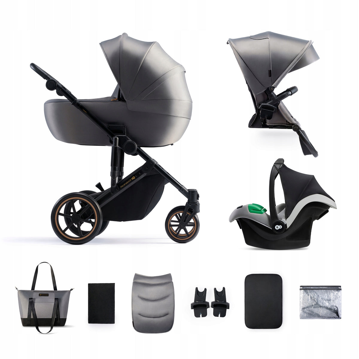 KINDERKRAFT PRIME2 PRO 3 σε 1 πολυλειτουργικό καρότσι έως 22kg + κάθισμα MINK PRO