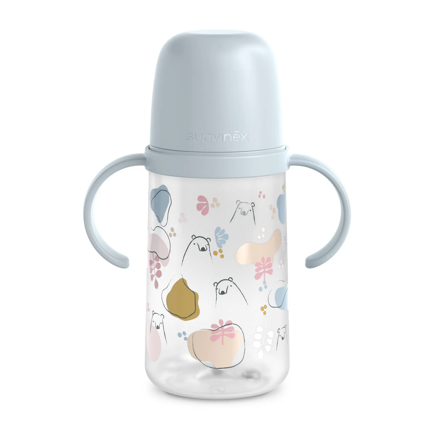 SUAVINEX auslaufsicherer Trinklernbecher mit Mundstück und Griffen, 270 ml, ab 6 Monaten