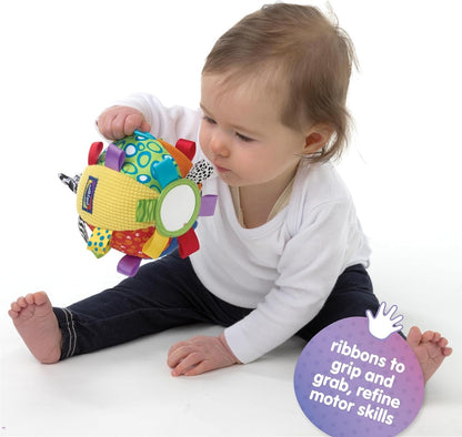 PLAYGRO Loopy Loops αισθητηριακή βελούδινη μπάλα με καθρέφτη και κουδουνίστρα