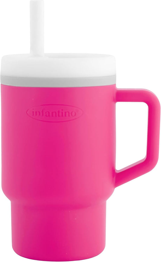 INFANTINO My 1st Tumbler σιλικόνιο εκπαιδευτικό ποτηράκι με στόμιο 266 ml 6+ μηνών